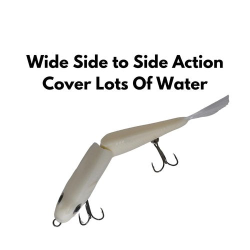 PBFish Glide Bait Slow Sinking Wide S Motion Smooth Glide Strong Hooks 6 Inches Bass Musky Pike Big Fish