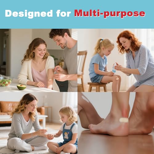 Advanced Fast Healing Hydrocolloid Gel Bandages, Adhesive Wound Care Pads, 0.83 x 1.65 in, 50 Count