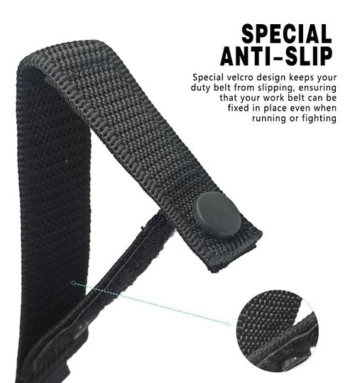 ZGJINLONG Duty Belt Keeper Key Holder Clip for 1.5"/1.75"/ 2"/2.25" Wide Nylon Police Belt Accessories Military Molle Hook Tactical Gear Clip 2 Pack