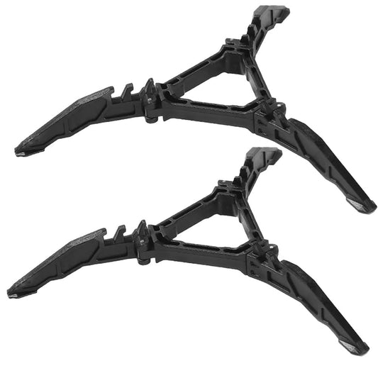 2Pcs Camping Stove Fuel Can Stabilizer, Mini Foldable Outdoor Hiking Cooking Gas Tank Bracket,Foldable Outdoor Cartridge Canister Tripod (Black)