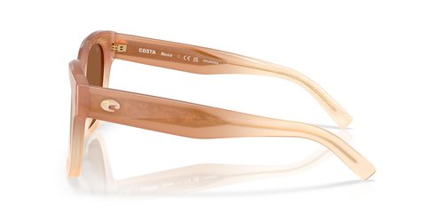 Costa Woman Sunglasses Sandbar Frame, Copper Silver Mirror Lenses, 54MM