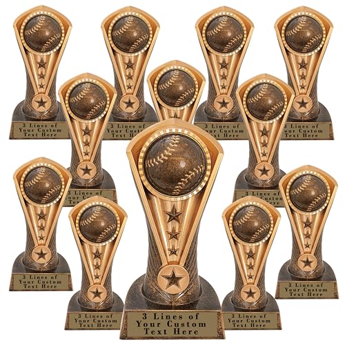 6.5 Inch Baseball Trophy with Engraved Plate - Softball Award Medal