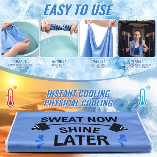 8 Pack Cooling Towels for Gym Workout, 40x12 Inches, Fitness & Sports
