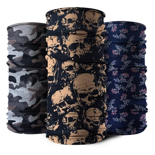 9-Pack Balaclava Face Mask for Men & Women - UV Protection Neck Gaiter, Multi-Use Cycling Mask & Breathable Headband