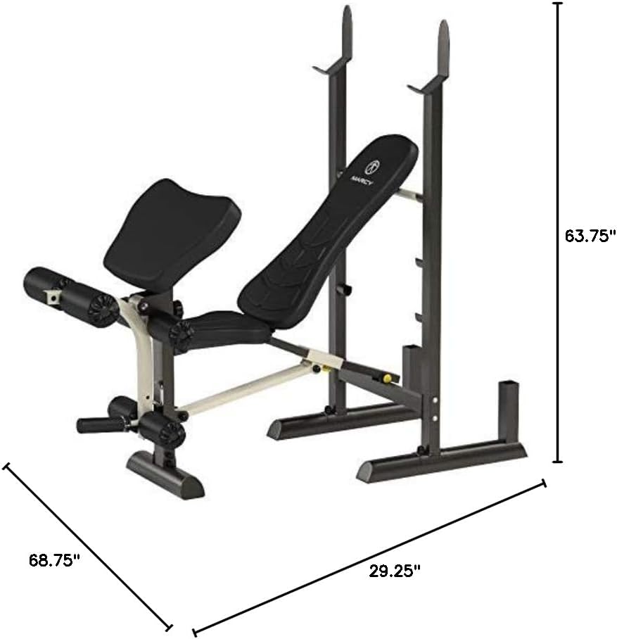 Marcy Folding Standard Weight Bench – Easy Storage MWB-20100, Incline