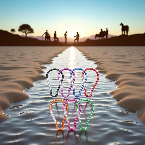 5 Pcs 4" Aluminum Carabiner Clip Big Spring Snap Key Chain Hook for Outdoor Carabeaner Keychain Clip Great for Outdoors Keychains Gear Organization Accessory