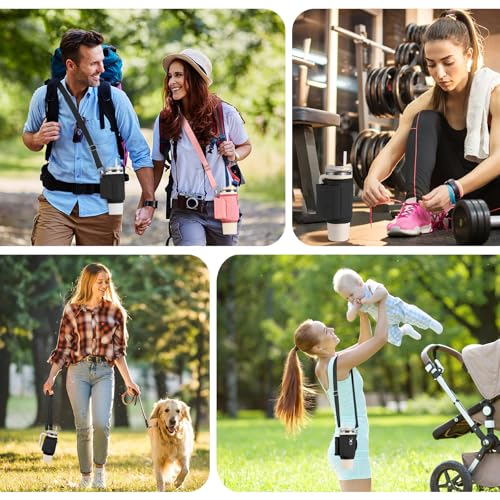 All Day Quencher Carry All for Stanley 40/30 oz Tumbler, Crossbody Bag with Phone Holder & Strap, Water Bottle Carrier Bag