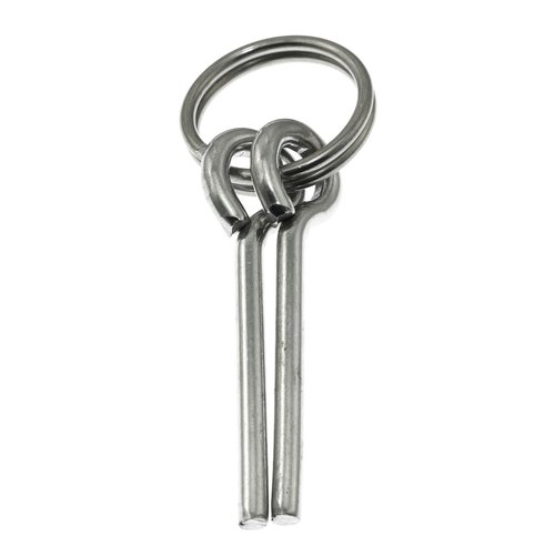 Maxmoral 4PCS Replacement Tent Grommet Pins 5mmx50mm Double Needle Nail Ring Ultra-Light Aluminum Tent Pole Connector Outdoor Hiking Travel Camping Repair Accessories Kit