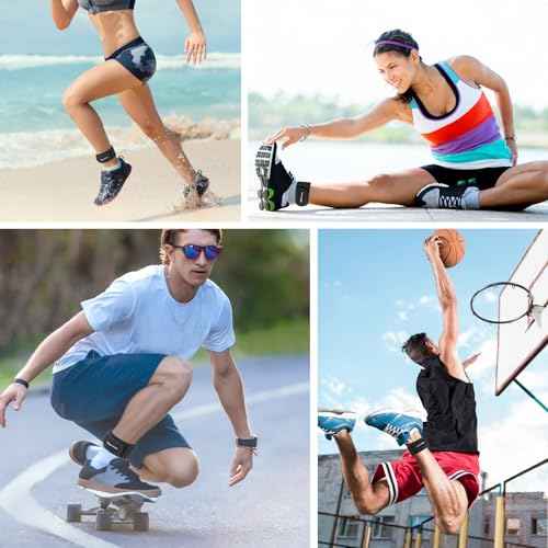 Achilles Tendonitis Brace, 1Pcs Adjustable Achilles Ankle Strap for Men, Gray Ankle Brace with Silicone Pad for Achilles Pain, Running, Cycling, Hiking, Sports