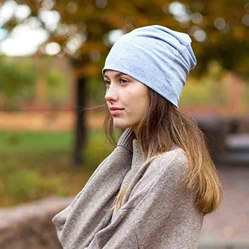 Tergy 4/10/12 Pieces Unisex Beanie Hats for Men Women Slouchy Beanie Hip-Hop Caps Lighweight Soft Skull Caps for Chemo Sleep