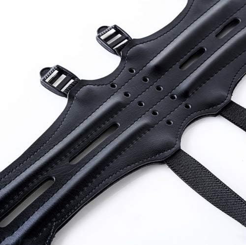 Archery Leather Arm Guard Long 4 Straps Forearm Protective Gear Hunting Arrow Bow