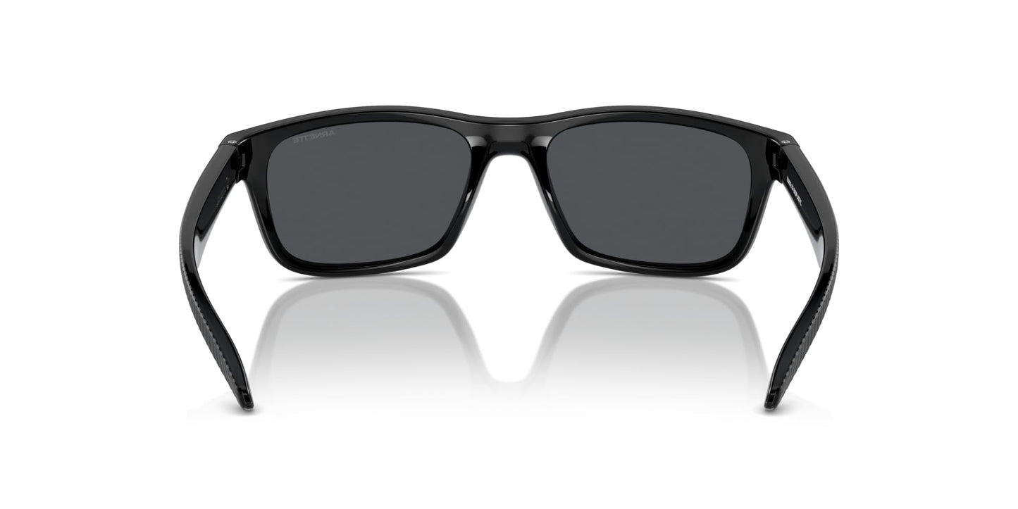 ARNETTE Sunglasses AN 4340 290087 Recycled Black Matte/Shiny/Dark Grey Policar