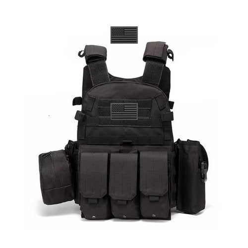 AZB Tactical Vest For Men Quick Release Breathable Paintball Airsoft Vest Adjustable