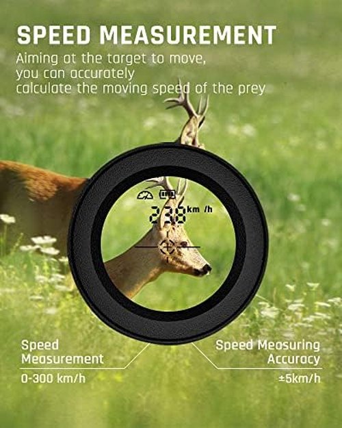 CAMMOO Golf Hunting Rangefinder with Slope, 1100Y Range Finder Golfing with 5 Mode, 6X Magnification, USB Charging, Clear&Accurate Measurement,Vibration Alert, for Hunting,Golfing, Measurement - M1000