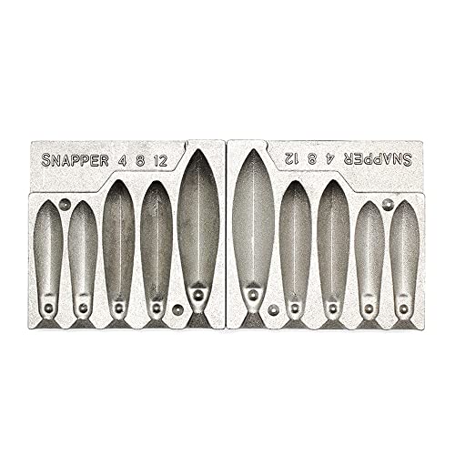 Fishing Sinkers Mold Set with 5 Cavities for 4, 8, 12 Ounce Sinker Production