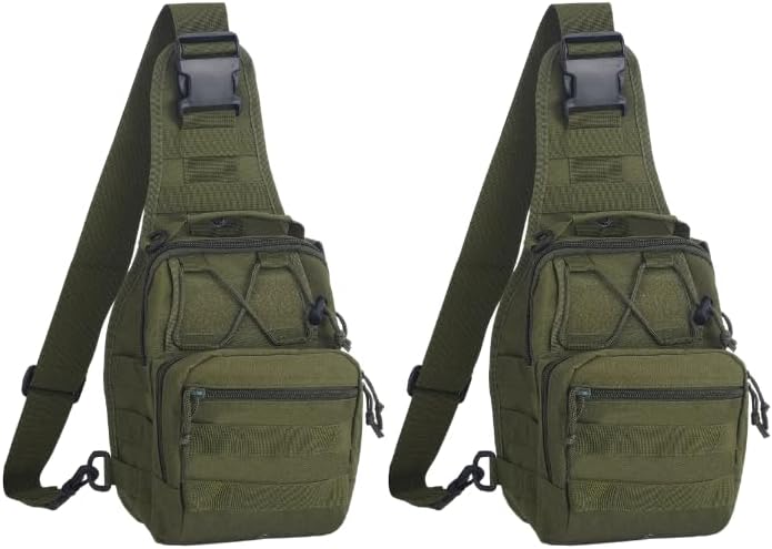 FAMI Outdoor Tactical Bag Backpack, Military Sport Bag Pack Sling Shoulder Backpack Tactical Satchel for Every Day Carry (Black)