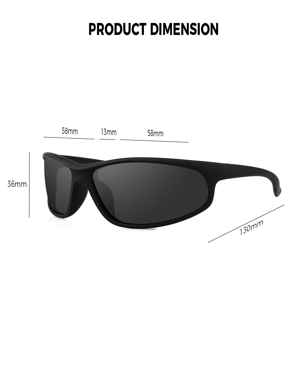 FIMOSON 2pcs Sports Sunglasses Men Polarized Sunglasses for Men and Women, Retro Sun Glasses Driving Fishing UV400 Protection