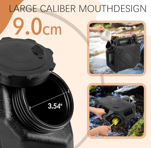 Camping Water Jug 2.6 Gallon BPA Free Leak-Proof Portable Water Container - Variation 332.8 Ounces