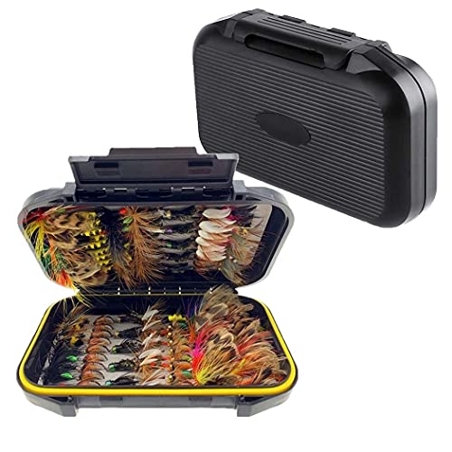 Fly Fishing Flies Kit 114 Pcs Handmade Trout Bass Streamers Dry Wet Flies