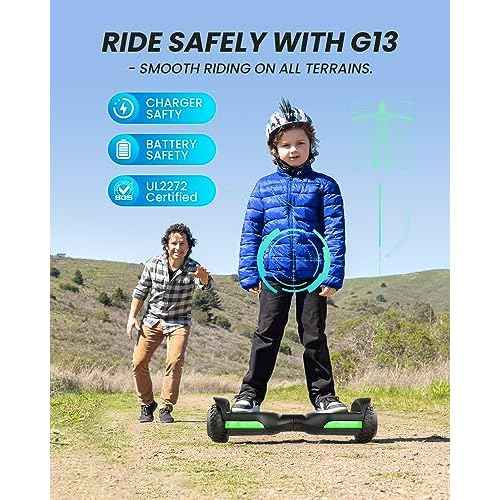 Gyroor Self Balancing Scooter New G13 All Terrain Balancing Scooter with LED Lights & 500W Motor, Self Balancing Off Road with Bluetooth for Kids ages 6-12 and Adults