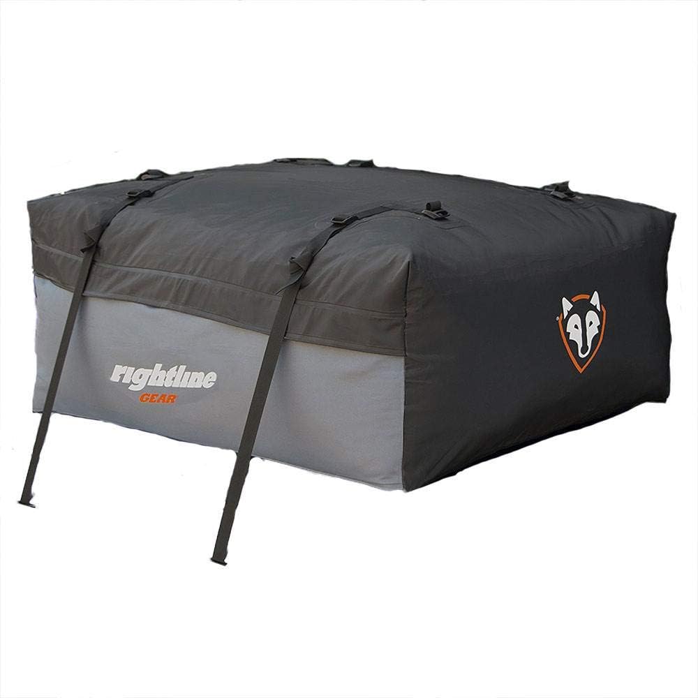 Rightline Gear Sport 2 Waterproof Rooftop Cargo Carrier for Top of Vehicle, Attaches With or Without Roof Rack, 15 Cubic Feet, Black