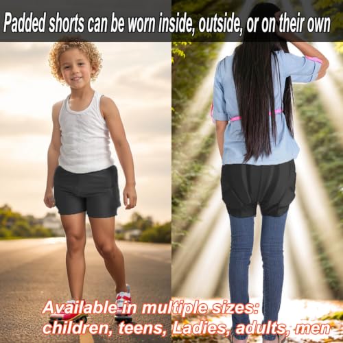 Black Small 3D Hip Protective Pads for Skating & Sports Kids Adults