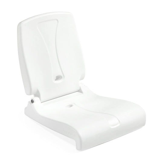 Step2 Foldable Adult Flip Seat, Portable Outdoor Chair for Poolside, Tailgating, Camping, Picnic Chair, Provides Back Support When Sitting on Ground, White