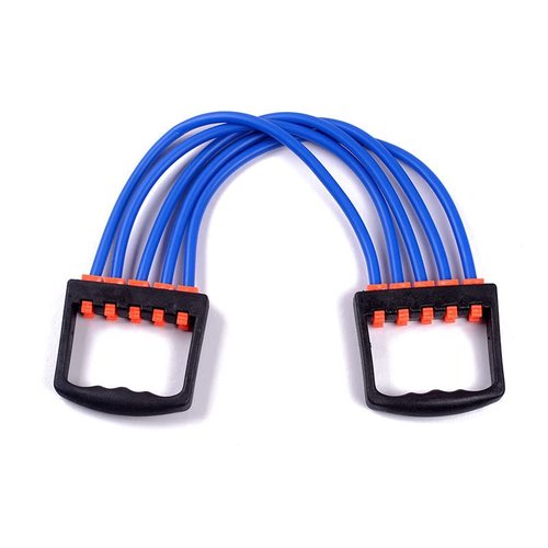 plplaaoo Elastic Fitness Resistance Band Chest Expander Rope Chest Muscle Strength Training Tool(Blue), Chest Expander Detachable 5 Fitness Resistance Bands Chest Muscle Strength Training Pull Ro