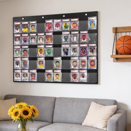 50-Pocket Hanging Card Display Bag for Sports & Graded Cards