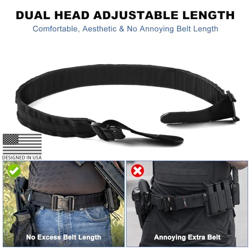 WarBull Tactical Molle Belt with Quick Release Buckle - Black, M (33-37" Waist)