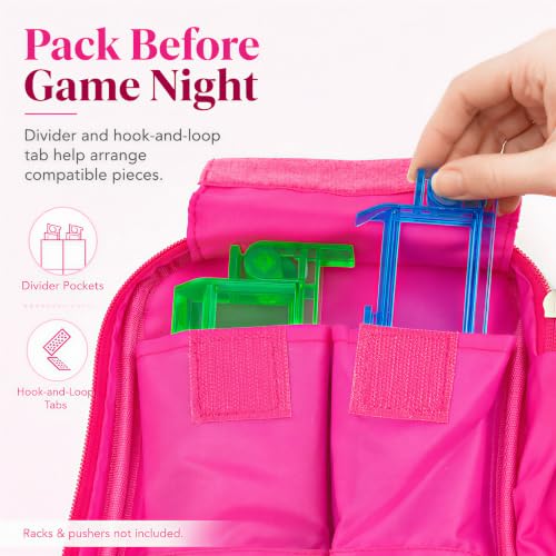 Light Pink Mahjong Rack Bag for Storage of Racks and Pushers - 19.7 x 6.3 x 2.4 Inch