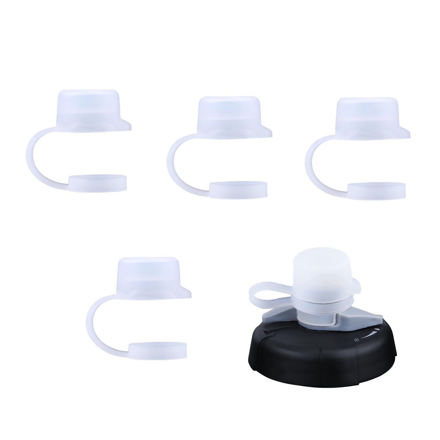 4pcs Mud Caps for Bottles, Transparent Bike Bottle Cap Top BPA Free Bike Water Bottle Mud Cap for Podium Peak Fitness Bottles Bike Bottle Cap Top
