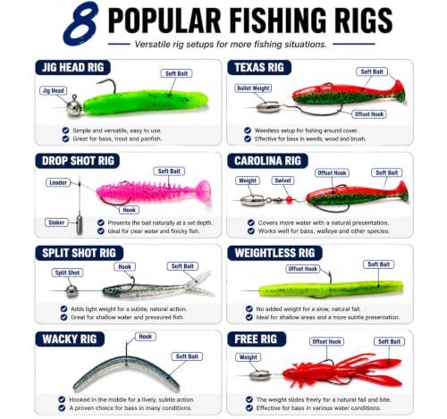 Fishing Lures Kit 85-Piece Tackle Box for Freshwater Bass Trout Walleye