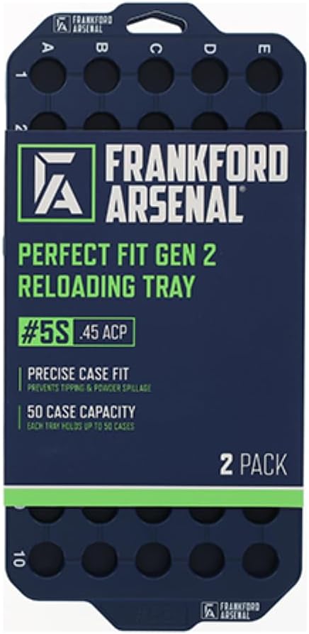 Frankford Arsenal Perfect Fit Reloading Tray for Convenient 50 Round Brass Storage