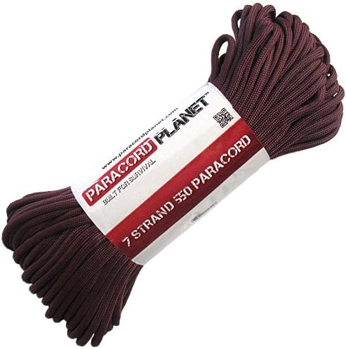 Paracord Planet 50' 550lb Type III Burgundy Paracord