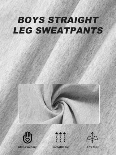 Boys Baggy Sweatpants 15-16 Years Wide Leg Kids Pants Black Grey Dark Grey Light Grey