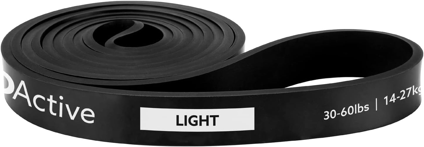 3DActive Pull Up Assist Band - Resistance Band for Strength Training, Powerlifting, Body Stretching, Crossfit - Exercise Guide Included.