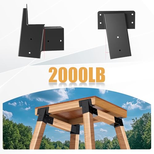 Deer Stand Brackets 4x4 Support Set - Black, Easy Install, Heavy Duty, Variation of Deer Stands A-Black