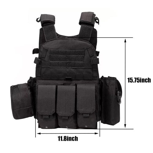 AZB Tactical Vest For Men Quick Release Breathable Paintball Airsoft Vest Adjustable