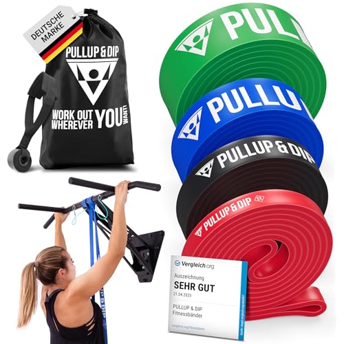Resistance Bands Set with Door Anchor and Exercise Guide - Extra Light to Heavy, Pink, Red, Blue, Green