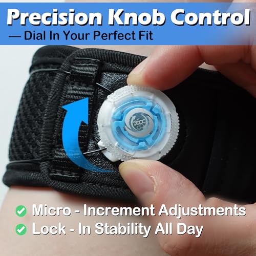 Tennis Elbow Brace for Men?&?Women?? Adjustable Elbow Strap for Tendonitis, Tennis?&?Golfer¡¯s Elbow Support with Compression Dial, Silicone Shock Pad, Breathable Forearm Pain Relief (XL)
