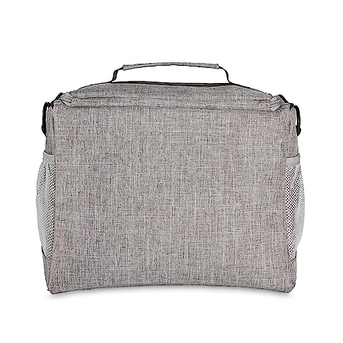 Insulated Cooler Bag 24 Can Capacity Soft Leak-Proof Travel Cooler for Beach & Picnics - Gray