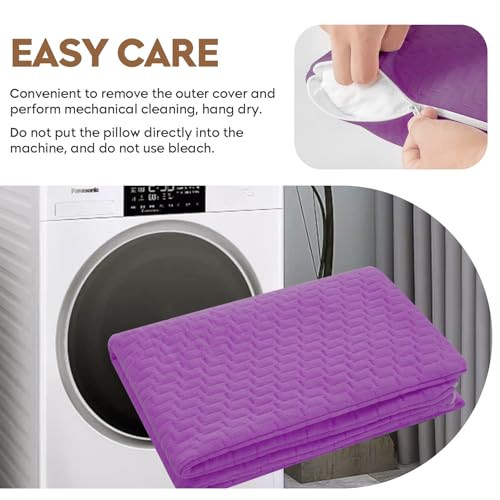 Small Shredded Memory Foam Travel Pillow Purple S - Compressible, Breathable Camping Support