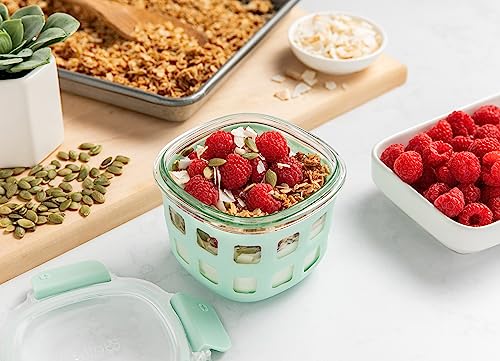 Ello DuraGlass Food Storage Container - 2 Cup with Silicone Sleeve - Yucca Variation