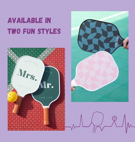 Mr & Mrs Pickleball Paddle Set - Engagement Gift for Couples - Variation of This Listing