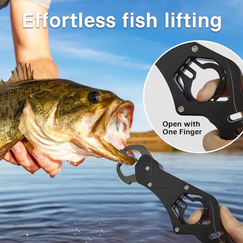 Blue Aluminum Fish Lip Gripper with Pistol Grip for Anglers