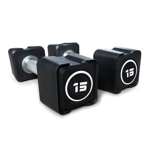 Square Dumbbells, PU Coated Weight Dumbbells With Non-Slip Grip and No-Roll Head for Home Gym Workouts and Weight Strength Training, Single(30LB/55LB) and Pair(5.5LB-32LB)，No Odor
