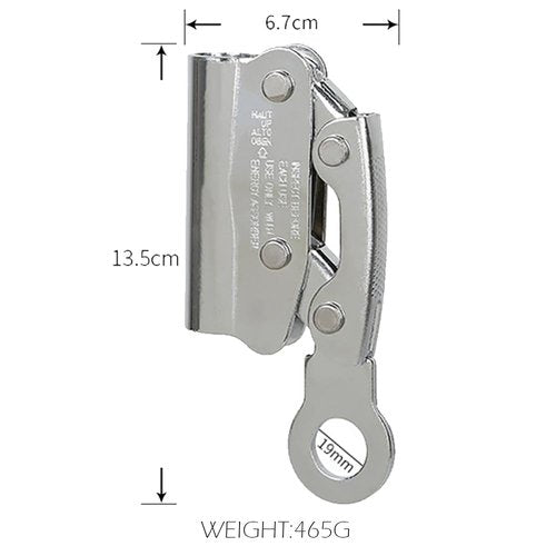 YERGOFE Climb Self Locking Rope Grab - Alloy Steel, Safety Protection 25 kN(Aprx 300LB), Used with 5/8’’ Lifeline Rope, for Construction, Climbing, Fall-Protection (Round Lock)