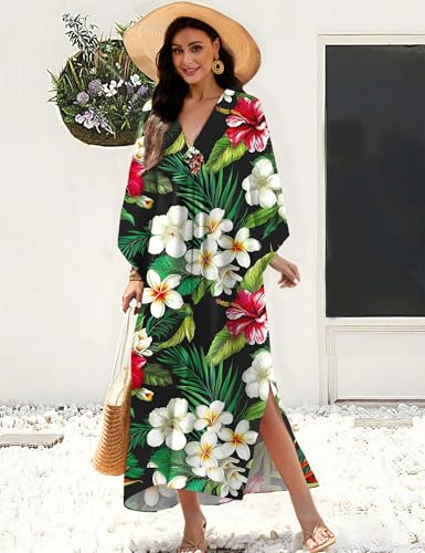 Women's Maxi Kaftan Dress for Summer Lounging - MooMoos & Caftan Style