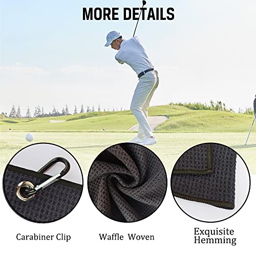 Funny Retirement Golf Towel for Men Black - Golf Gift Accessory
